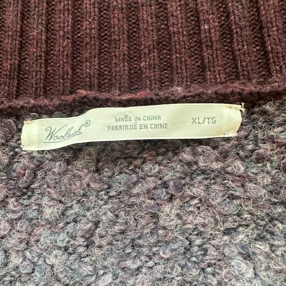 Woolrich Women's Burgundy and Gray Open Cardigan size XL - Picture 9 of 13